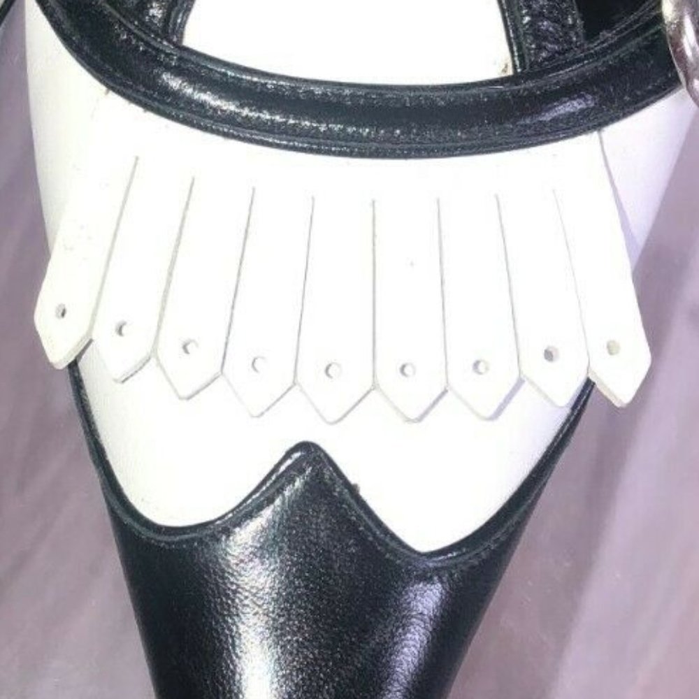 **RARE**LUCIANO PADOVAN POINTED TOE BLACK/WHITE CLASSIC - Picture 2 of 10
